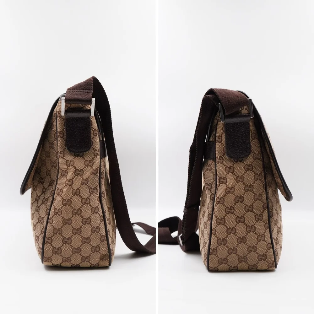 BL09 ❤️ Gucci GG Monogram Canvas Messenger Bag